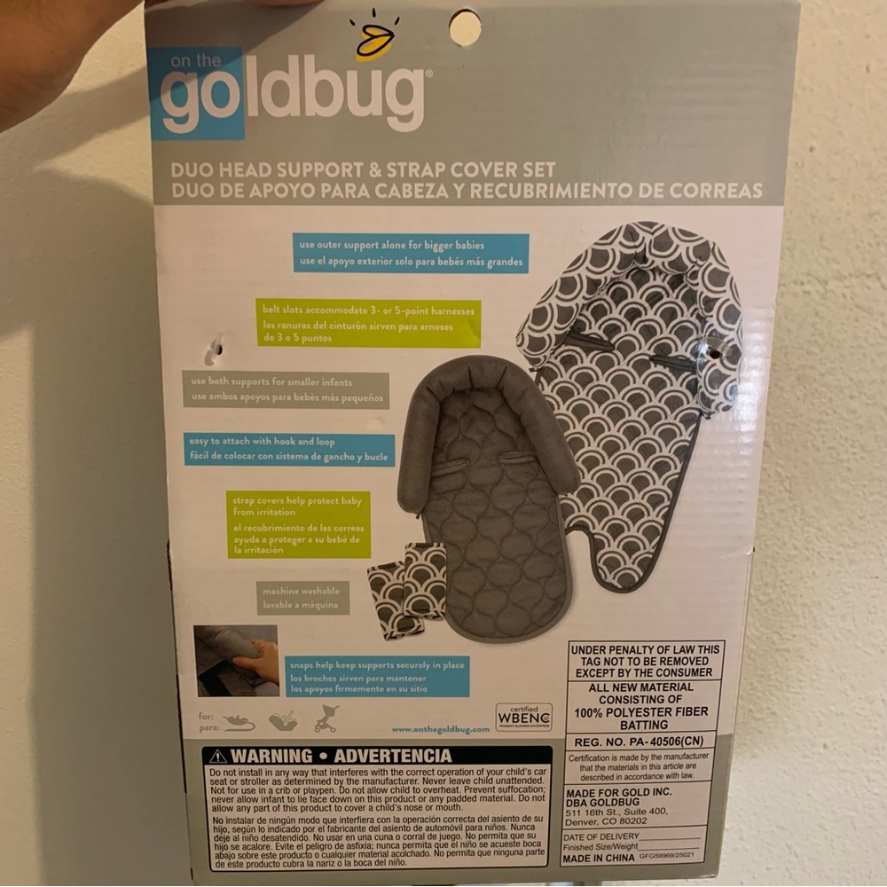 🍒🍒 New Goldbug Duo Head Support & Strap Cover Set - Picture 6 of 8